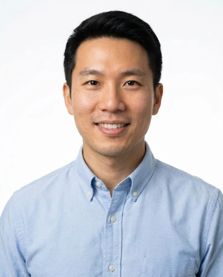 AI profile picture for Slack and Teams: light blue shirt on white